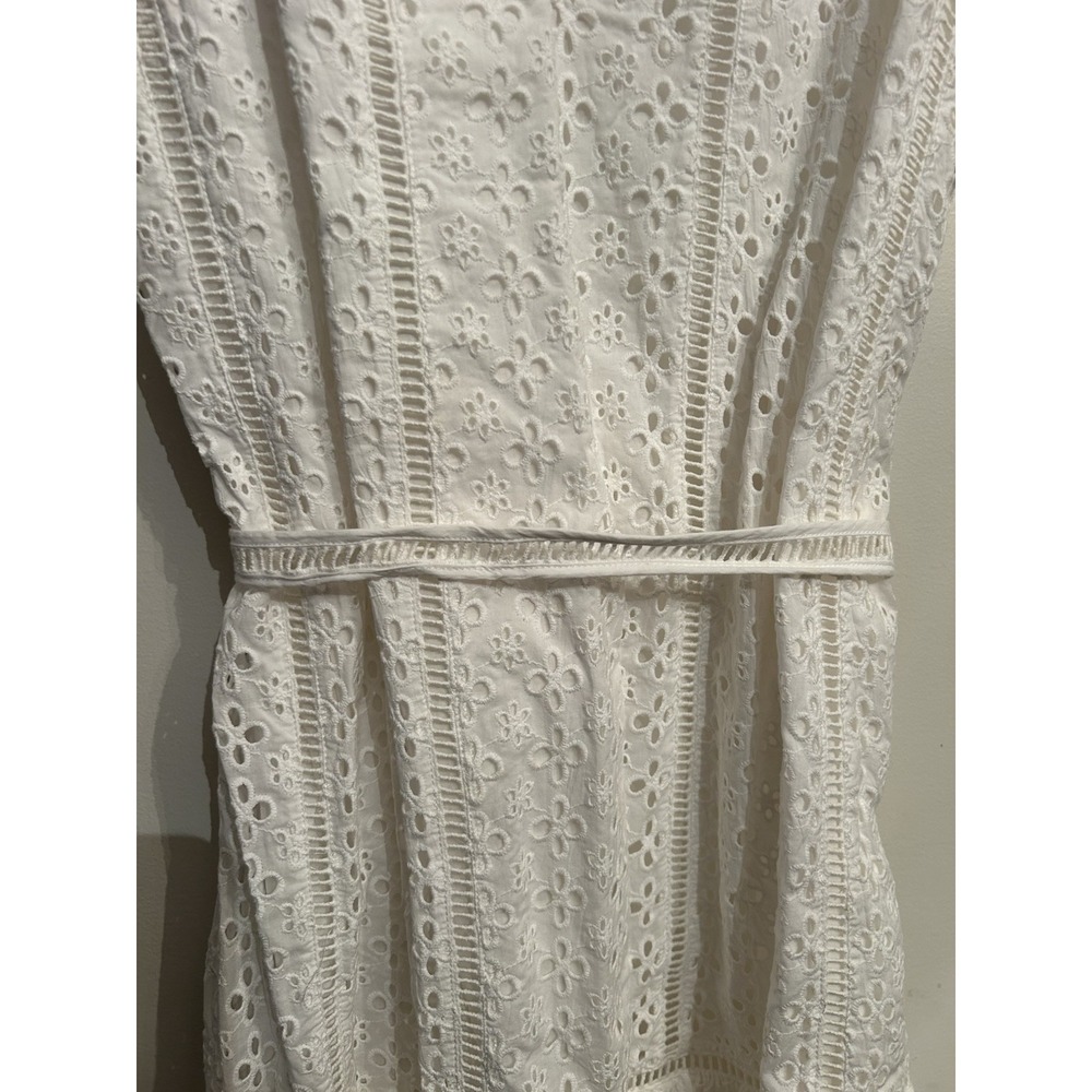 Kavari AU Women's Cotton White Eyelet Dress Size Medium - Picture 8 of 14